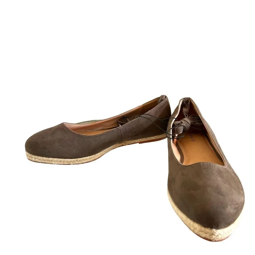 Torrid NEW Lace Up Ankle Espadrilles In Dark Olive Size 11